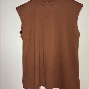 Worthington Sleeveless Tan Sleeveless Tee